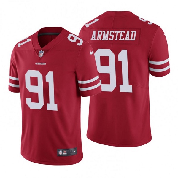 Men's San Francisco 49ers #91 Arik Armstead Red Vapor Untouchable Limited Stitched Jersey
